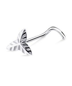 Leafy Curved Nose Stud NSKB-817